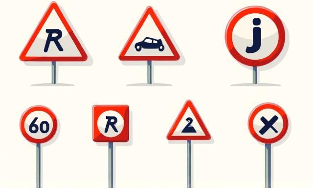 Symbolgrafik Verkehrsschilder