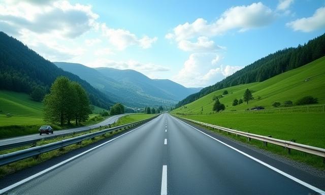 Panoramaaufnahme einer österreichischen Autobahn