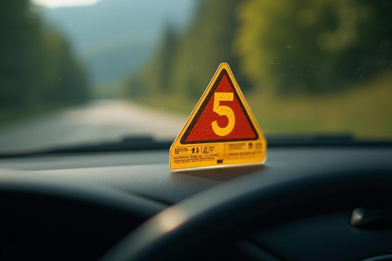 Österreichische Autobahnvignette Nahaufnahme